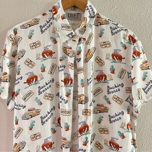 Vintage Rodeo Cowboy Print Shirt